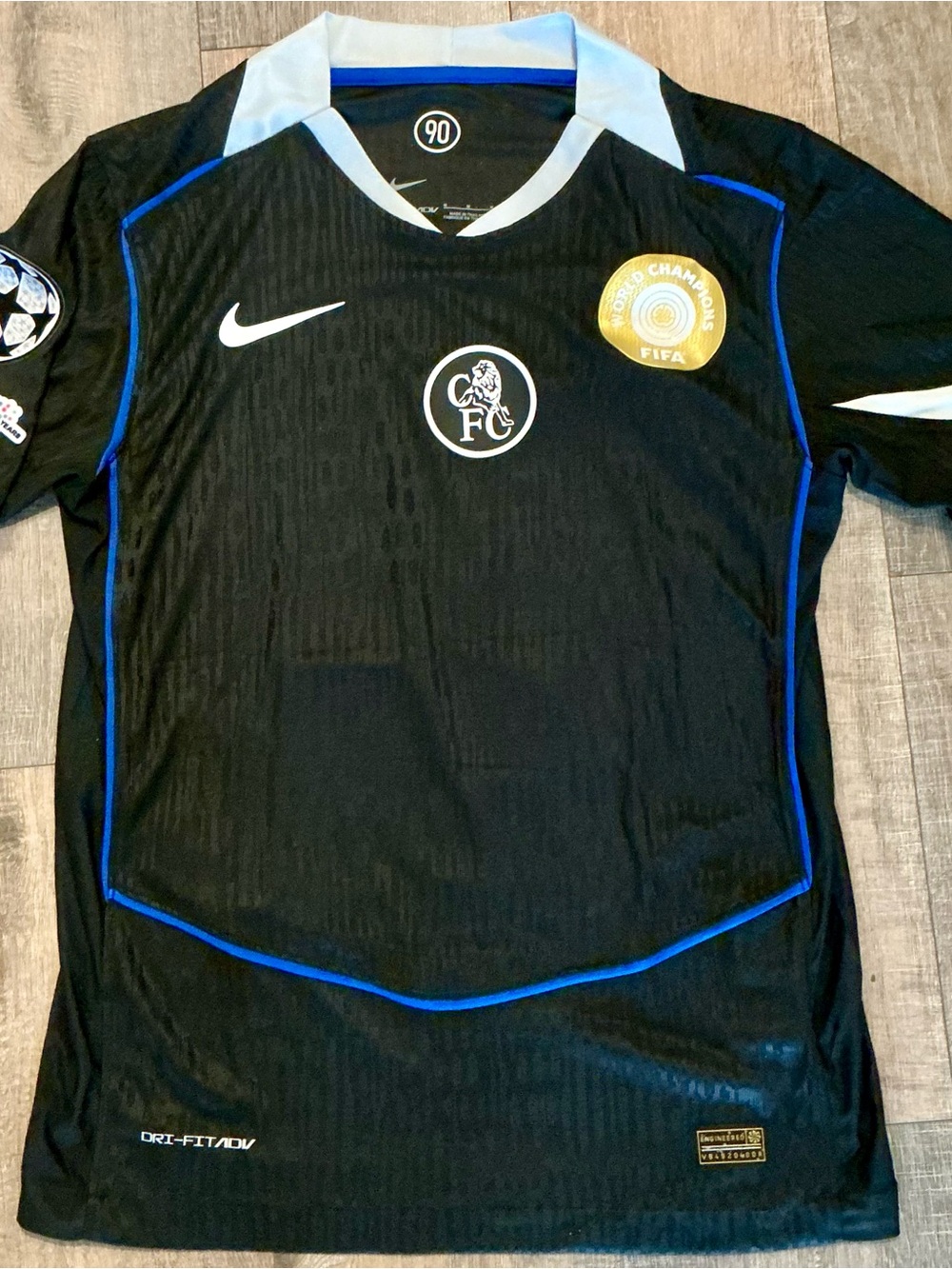Nike Black Chelsea FC Estevao Willians #41 with Blue Trim & White Accents